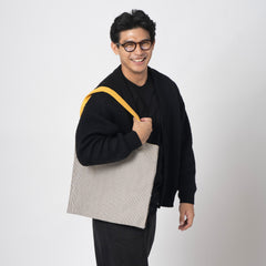 Brown Stripe Juno Tote Bag