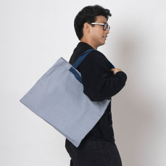 Blue Stripe Juno Tote Bag