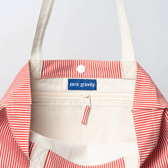 Red Stripe Juno Tote Bag