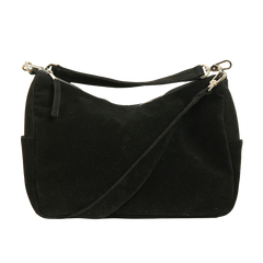Black Suede Alco Carryall Bag