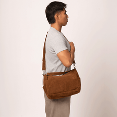 Brown Suede Alco Carryall Bag