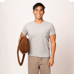 Brown Suede Alco Carryall Bag