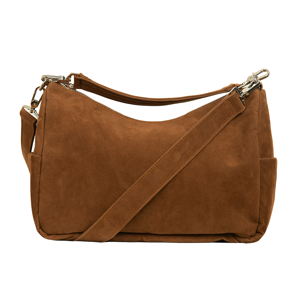 Brown Suede Alco Carryall Bag