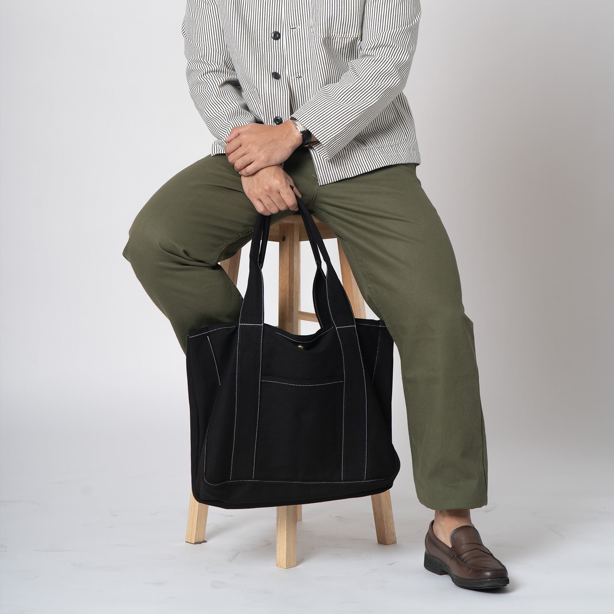 Black Denim Riko Tote