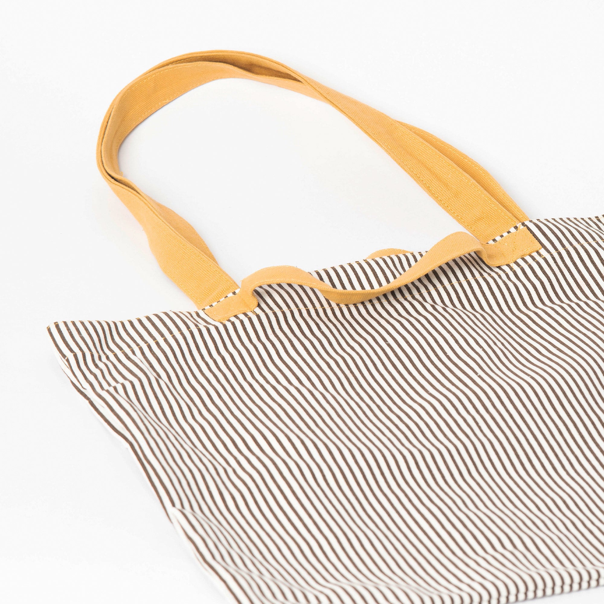 Brown Stripe Juno Tote Bag