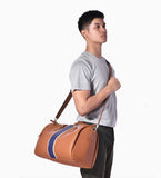Striped Tan Weekender Bag