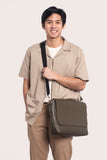 Signature Olive Messenger Bag