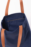 Navy Slim Tote Bag