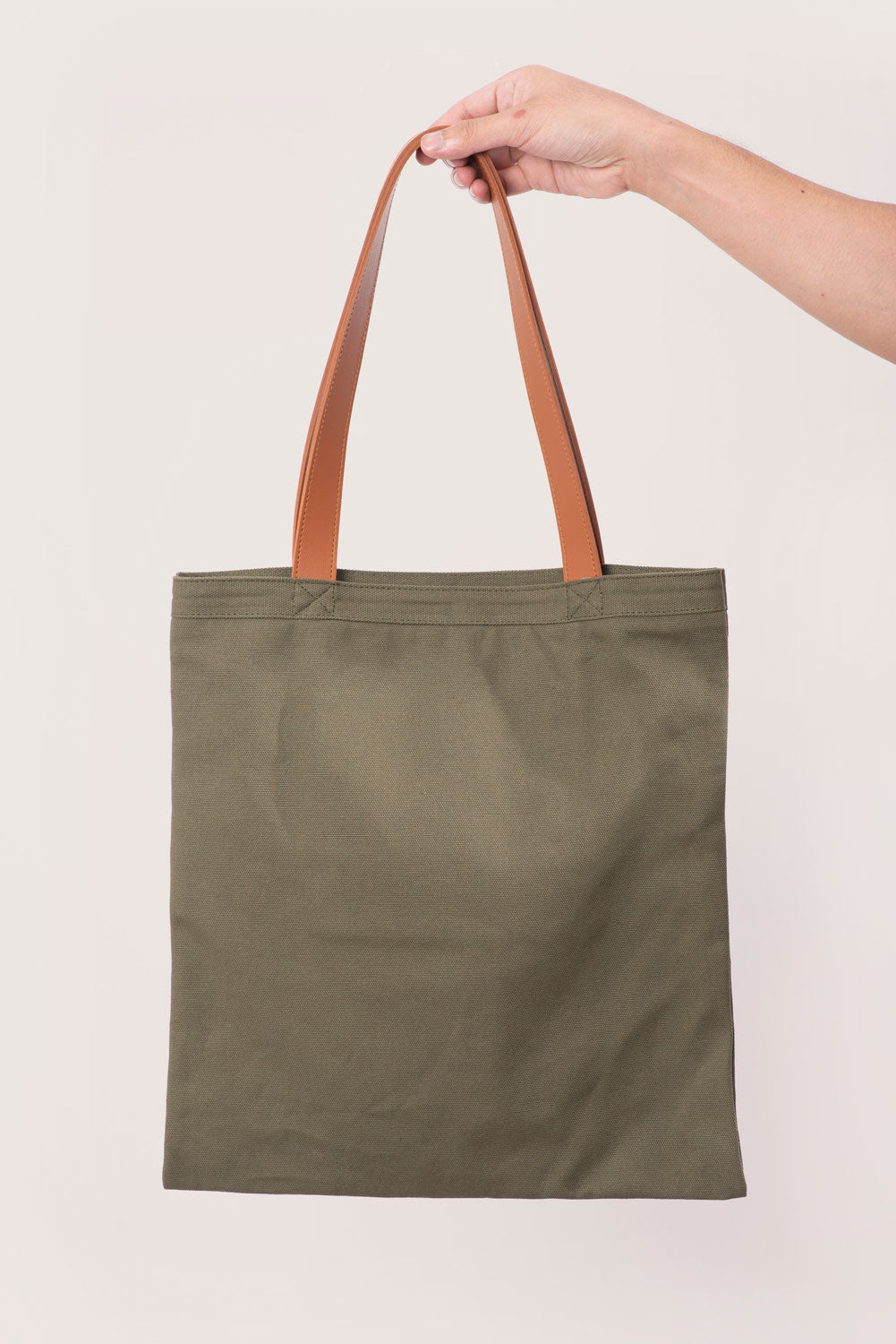 Olive Slim Tote Bag