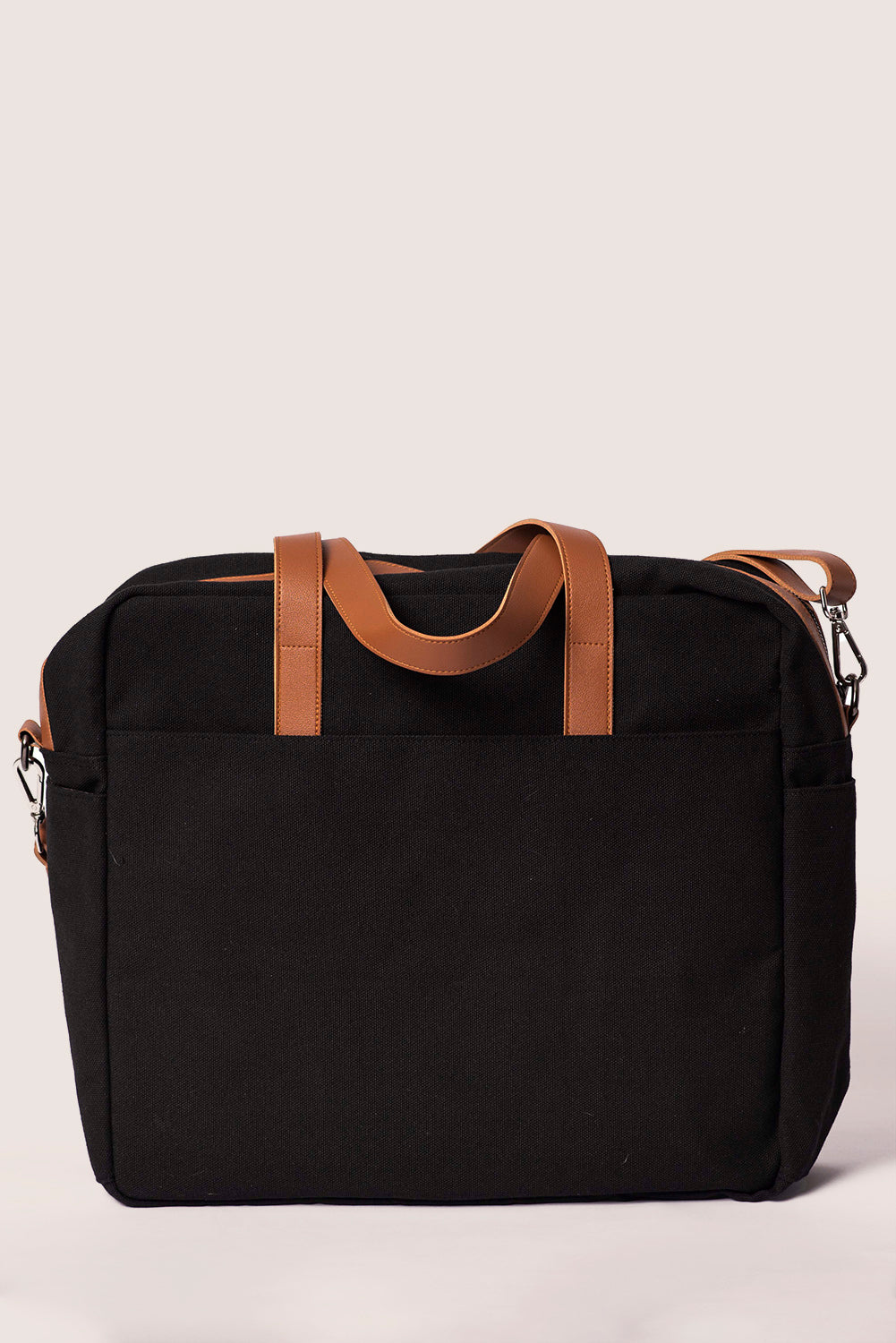 Oversized Black Travel Messenger Bag
