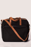 Oversized Black Travel Messenger Bag