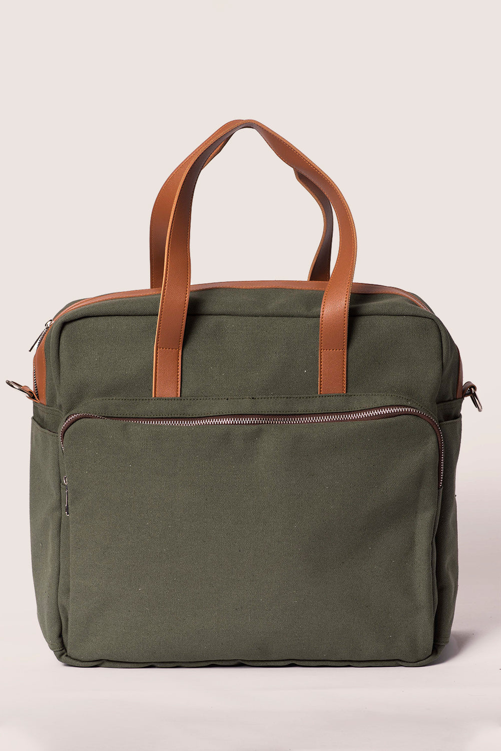 Oversized Olive Travel Messenger Bag
